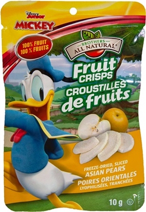 Disney Junior Brothers All Natural Asian Pears Crisps 12/12g Sugg Ret $2.29