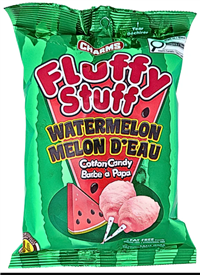 Cotton Candy Charms Fluffy Stuff Watermelon Bag 12/60g Sugg Ret $4.85