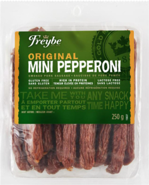 Freybe 250g Original Mini Pepperoni  250g/8 Sugg Ret $12.00