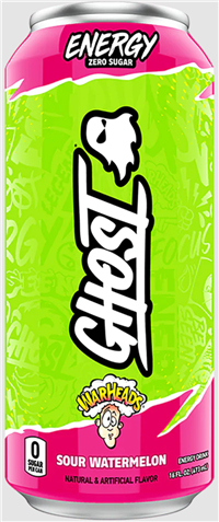 Ghost Energy Warhead Sour Watermelon 12/473ml Sugg Ret $5.79