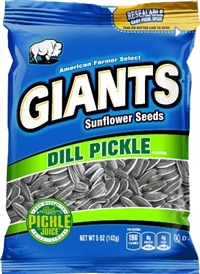 Giants. Dill Pickle Sunflower Seeds 12/142g Sugg Ret $4.99