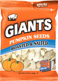 Giants Pumpkin Seeds Roasted 12/155g Sugg Ret $7.89