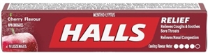 Halls Cherry 20/34g Sugg Ret $1.99