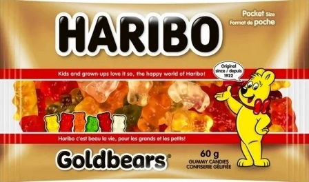 Haribo 60g Goldbears Pocket Size Gummy Candy 18/60g Sugg Ret $2.39