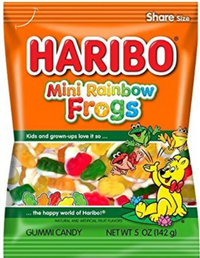 Haribo Mini Rainbow Frogs 12/142g Sugg Ret $4.29