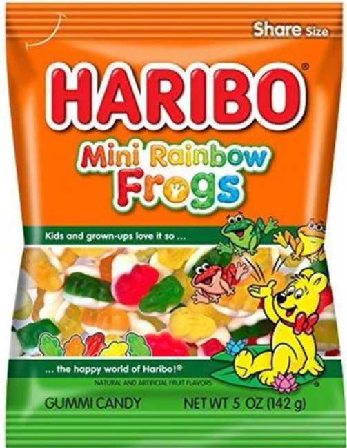 Haribo Mini Rainbow Frogs 12/142g Sugg Ret $4.29