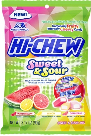 Hi Chew Sweet & Sour Mix Peg Bag 6/90g Sugg Ret $6.49
