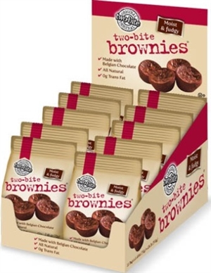 Homestyle 2-Bite Brownies 10/70g Sugg Ret $3.99