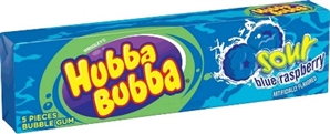 Hubba Bubba Gum Sour Blue Raspberry 18/pack Sugg Ret $1.79