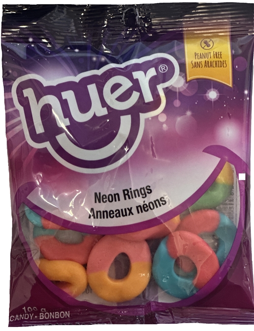 Huer 100g Neon Rings 24/100g Sugg Ret $2.49
