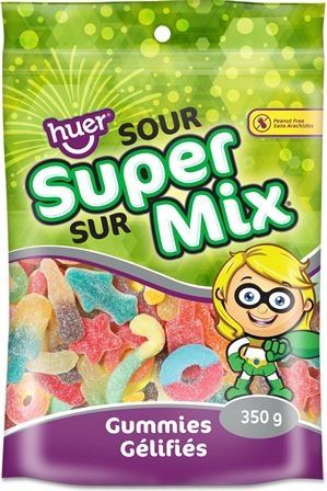 Huer 350g Super Sour Gummy Mix 8/350g Sugg Ret 7.79