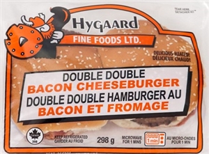 Hygaard Double Double Bacon Cheese Burger 1/298g Sugg Ret $12.99