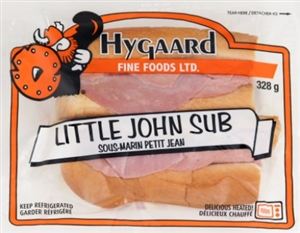 Hygaard Little John Sub Sandwich 1/328g Sugg Ret $8.99