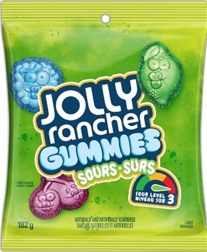 Jolly Rancher Peg Top Gummies Sours 10/182g Sug Ret $4.39