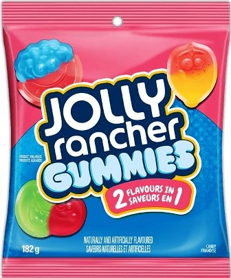 Jolly Rancher Peg Top 2 in 1 Original Gummies 10/182g Sugg Ret $4.39
