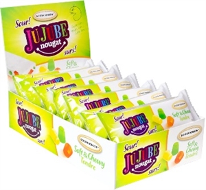 JuJube Sour Nougat Bar 18/40g Sugg Ret $ 1.99