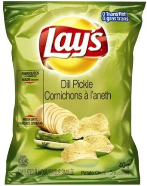 Lay's 40g Dill Pickle Potato Chip 40's Sugg Ret $1.89