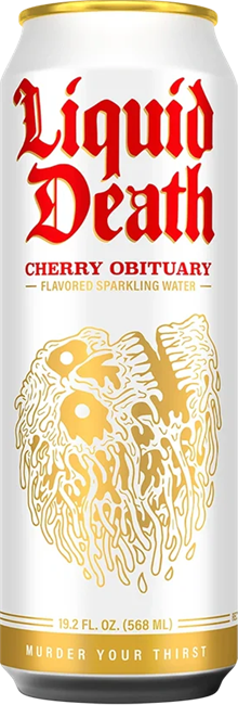 Liquid Death Cherry Obituary 12/568ml Sugg Ret $4.99