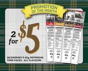 McSweeney's Pepperoni Twin 1 each Point of Sale Cards***PROMO RET 2 FOR $5.00***