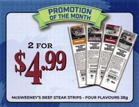 McSweeney's 28g Beef Steak Jerky 1 each ***Promo Retail 2 FOR $4.99***