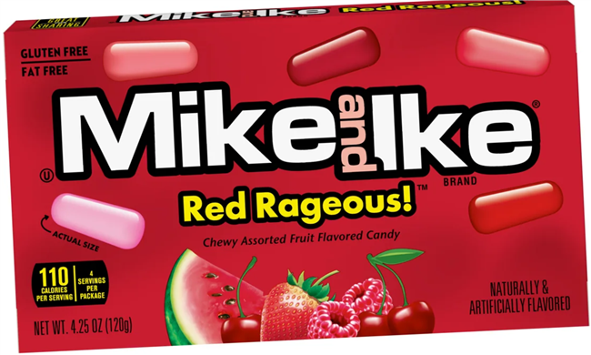 Mike & Ike Red Rageous 12/120g Sugg Ret $3.99
