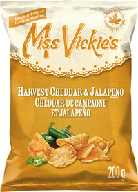 Miss Vickie's 40g Harvest Cheddar & Jalapeno Kettle Potato Chip 40's Sugg Ret $1.89