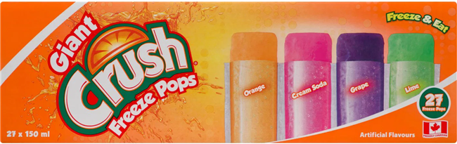Mr Freeze Crush Freeze Pops 27/150ml