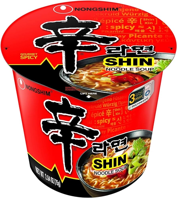 Nongshim Shin Ramyun Cup of Noodles 6/75g Sugg Ret $2.99