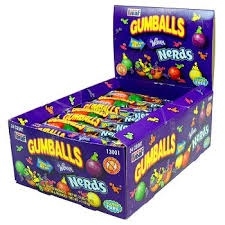 Nerds Candy Filled Gumballs-5 Balls to a Tube 24/ Sugg Ret $1.79