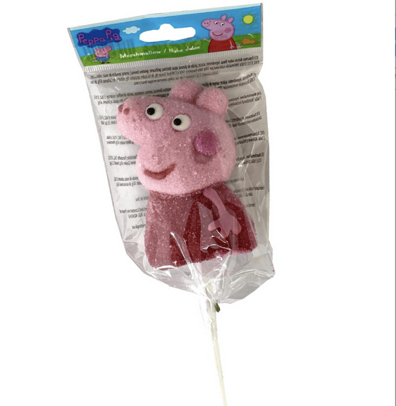 Peppa Pig Marshmallow Lollipop 30g/24 Sugg Ret $2.20