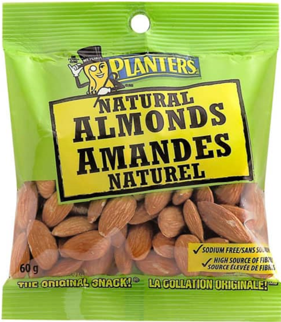 Planters Almonds Raw 12/50g Sugg Ret $3.69