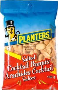 Planters 150g Cocktail Salted Peanuts 12/150g Sugg Ret $3.09