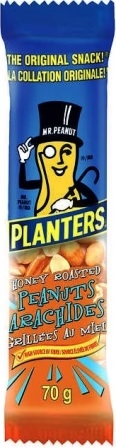 Planters 70g Tube Honey Roasted Peanuts 12/70g Sugg Ret $1.79