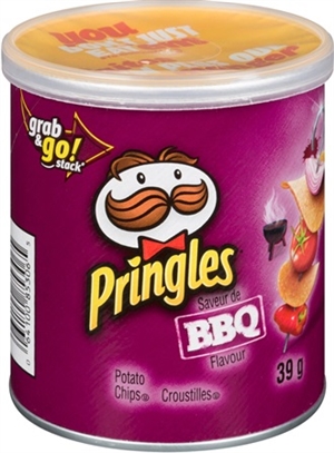 Pringles Mini BBQ Cans 12/37g Sugg Ret $2.09