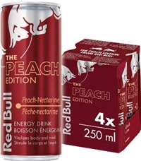 Red Bull 250 ml 4 Pack Peach 6/4/250ml Sugg Ret $3.79 ea or $14.99/4 Pack