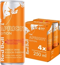 Red Bull 250 ml 4 Pack Apricot Strawberry Edition  6/4/250ml Sugg Ret $3.79 ea or $14.99/4 Pack