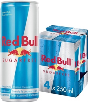 Red Bull 250 ml 4 Pack Sugar Free 6/4/250ml Sugg Ret $3.79 ea or $14.99/4 Pack