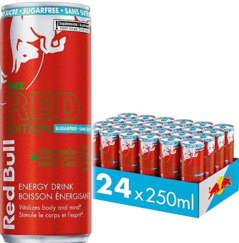 Red Bull 250 ml 24 Red Watermelon  Sugar-Free 24/250ml Sugg Ret $3.79 ea