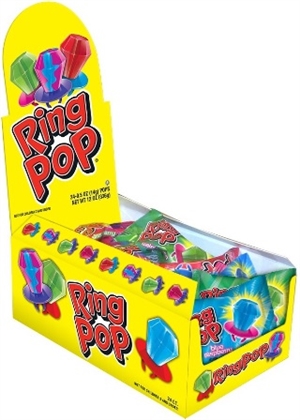 Ring Pop Yellow Box 24/14g Sugg Ret $1.49