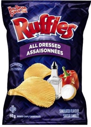 Ruffles 60g All Dressed Potato Chip 36's Sugg Ret $2.29