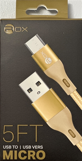 Rox Micro USB Cable 5ft 6/ Sugg Ret $8.99