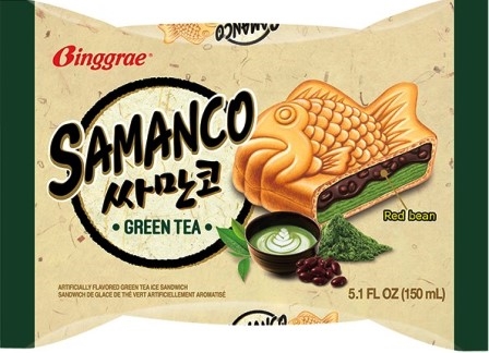 Samanco Green Tea Ice Cream Sandwich 4/150ml Sugg Ret $1.29