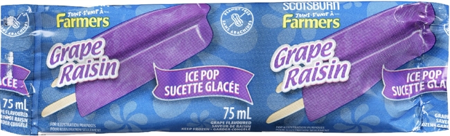 Scotsburn Grape Pop 12/ Sugg Ret $1.39