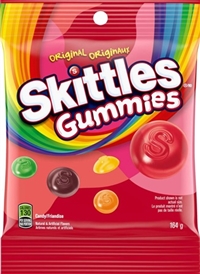 Skittles Peg Bag Gummies Original 12/164g Sugg Ret $5.79