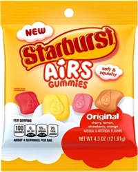Starburst AIR Peg Bag Original Gummies  12/122g Sugg Ret $5.79