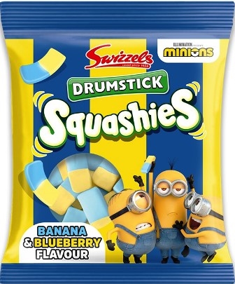 Swizzels Squashies Minions Banana & Blueberry Flavour 10/160g  Sugg Ret $3.59