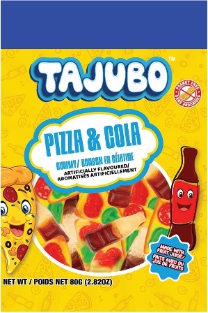 Tajubo Gummy Pizza & Cola Candy 12/80g Sugg ret $2.19