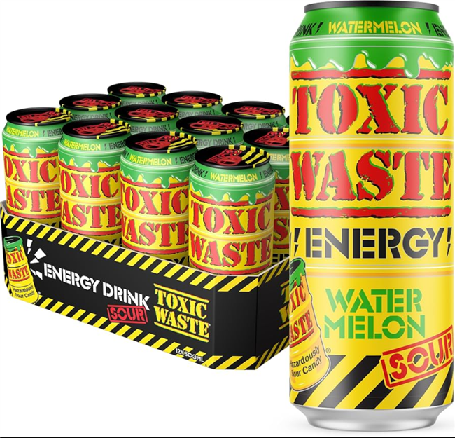 Toxic Watse Watermelon Energy Drink 12/330ml Sugg Ret $3.29