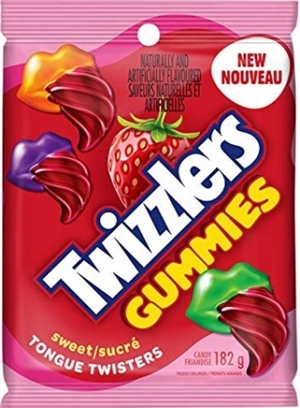 Twizzlers Gummies Sweet Tongue Twisters 10/182g Sugg Ret $4.29