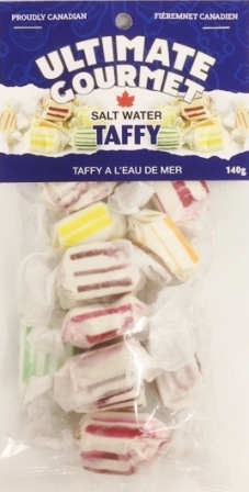 Ultimate Gourmet Header Bag Salt Water Taffy 12/140g Sugg Ret $4.49